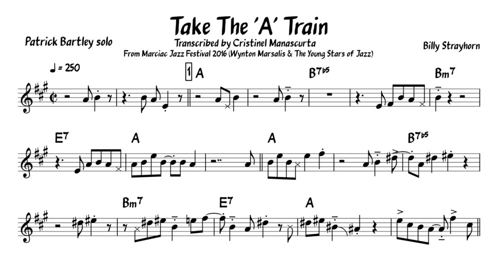 Take the a on sale train alto sax