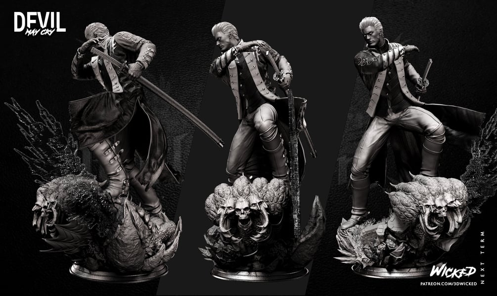 3D file Vergil Devil May Cry miniature for tabletop game 😈・3D