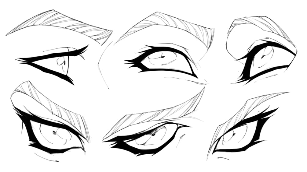 Drawing Eyes at Different Angles