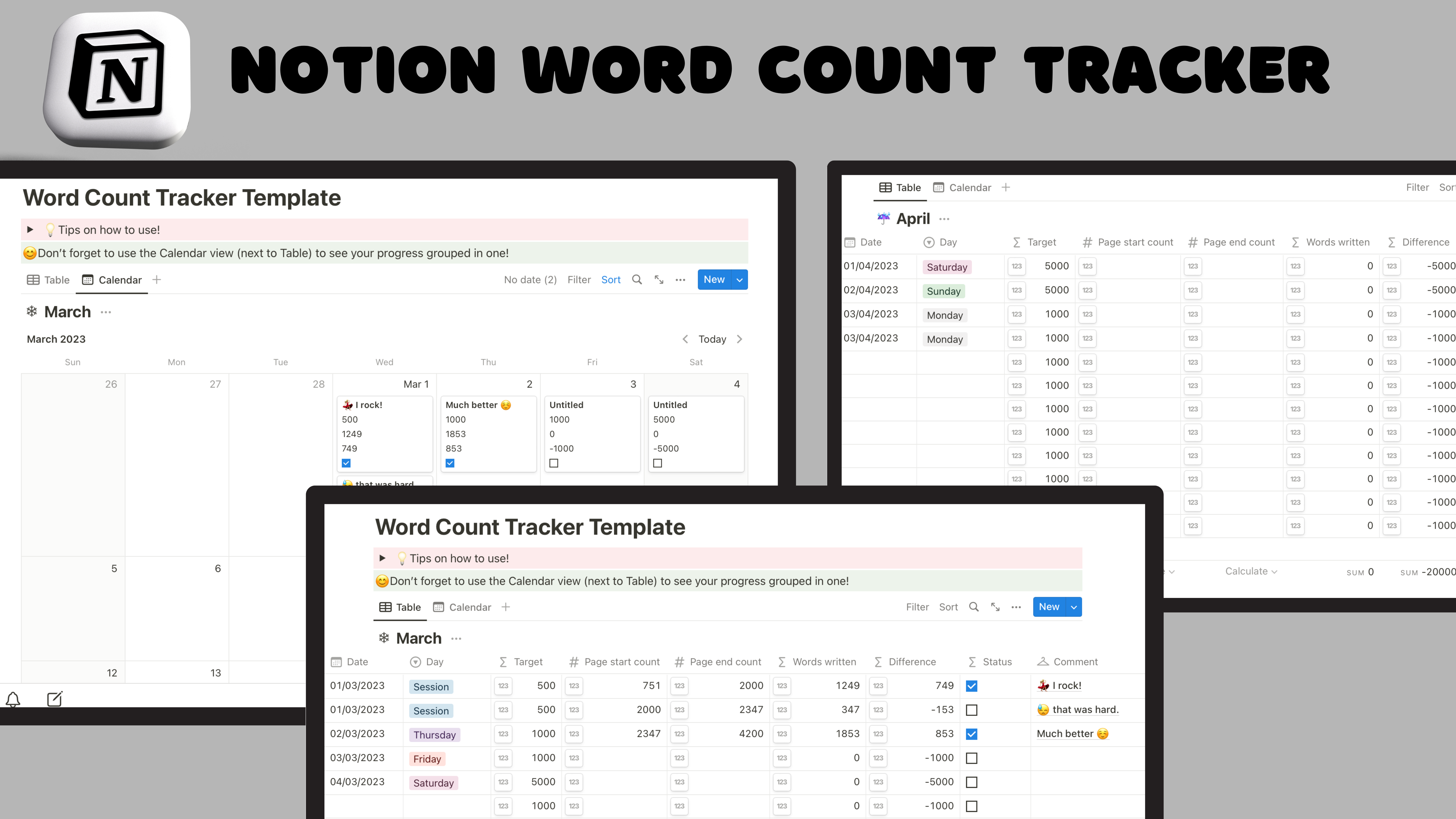 Notion Word Count Tracker - Main Image