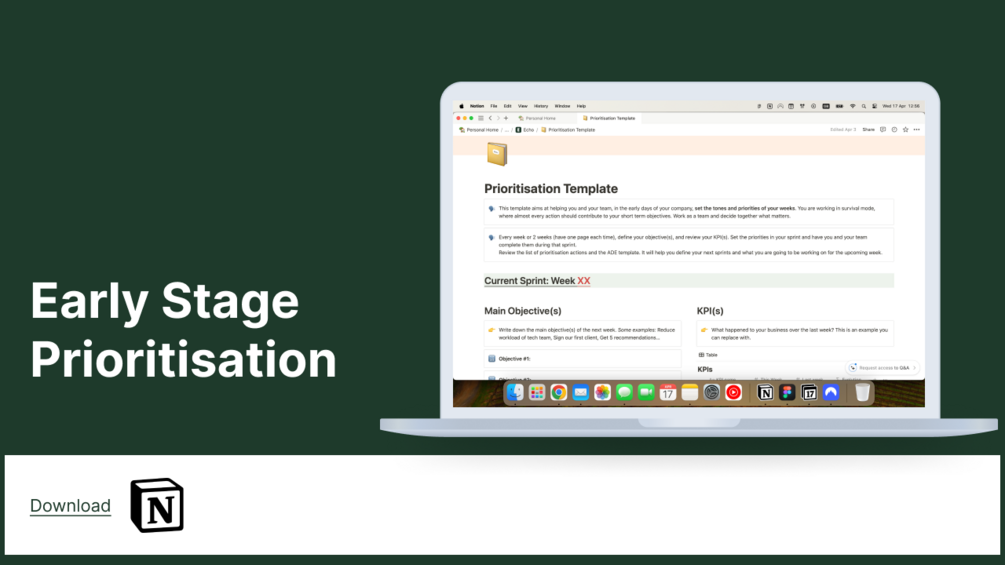early-stage-prioritisation-tool