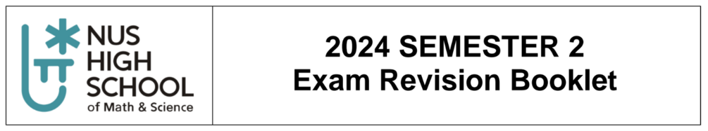 NUS High Secondary 1 Semester 2 Math Revision Booklet