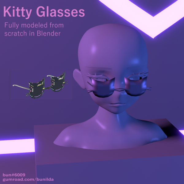 Kitty Glasses Asset for VRChat