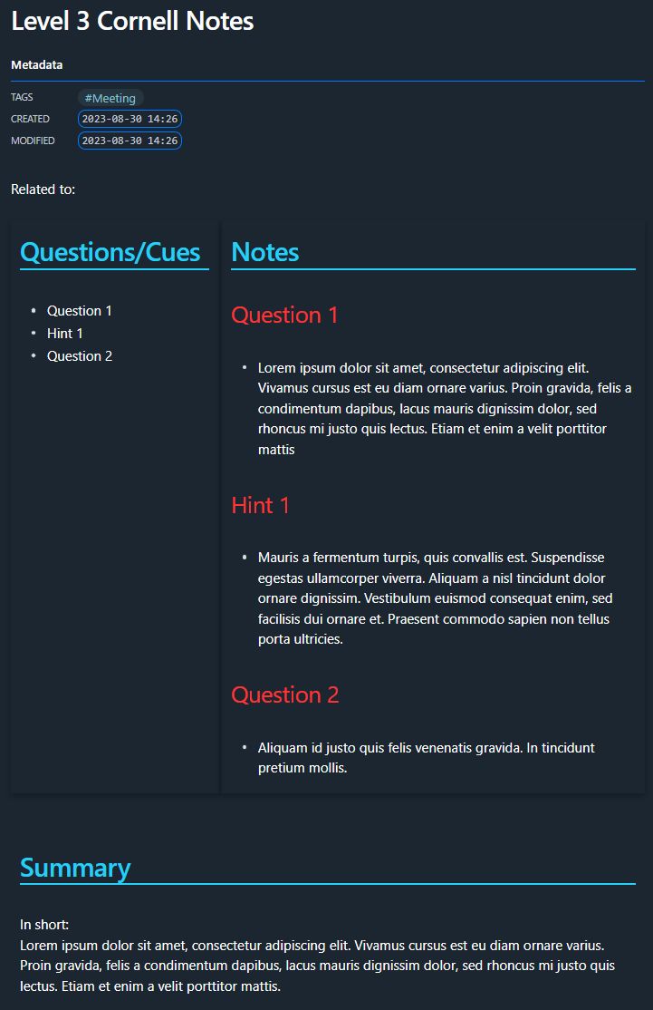 obsidian research paper template