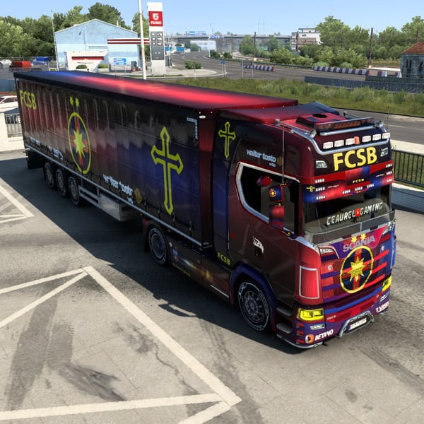 Skin official Scania S FCSB all versions by Ceaurel gaming
