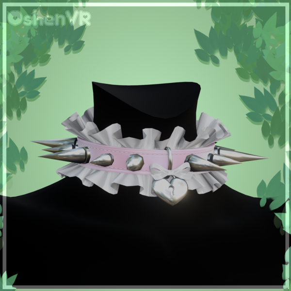 ♡ Ruffled Spiked Collar + Cuffs ♡ ╰┈➤FREE In Server