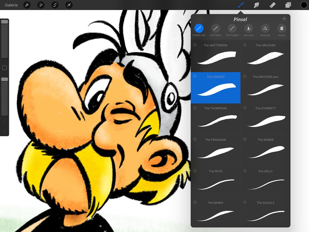 COMIC & CARTOON Ink Set #1: 20+ Professional Inking Brushes for Procreate —