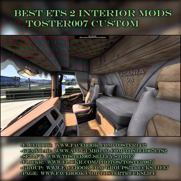 Interior Scania S/R Next Gen Brown ETS 2 #50 by Toster007
