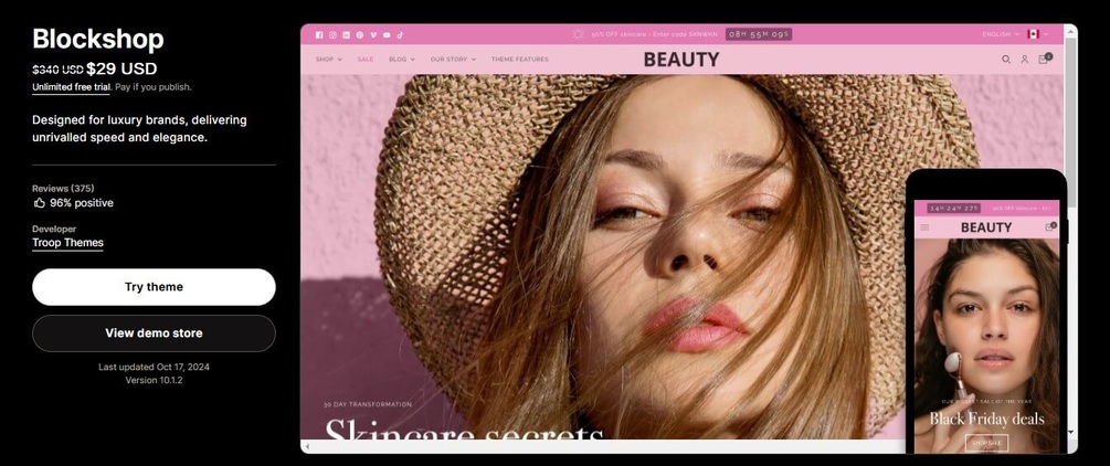 Blockshop Shopify Theme v5.5.3 – Ultra-Fast, Conversion-Optimized Premium Theme