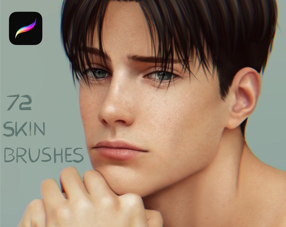 The Additional Set for Procreate (skin texture)