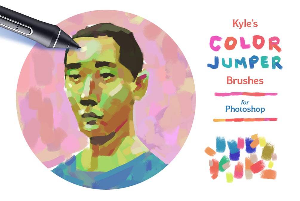 Kyle T Webster on X: My #Photoshop Gouache Brush set is now updated. 15  FREE new brushes (Gouache Golden) are there! Tell your friends! 😀    / X