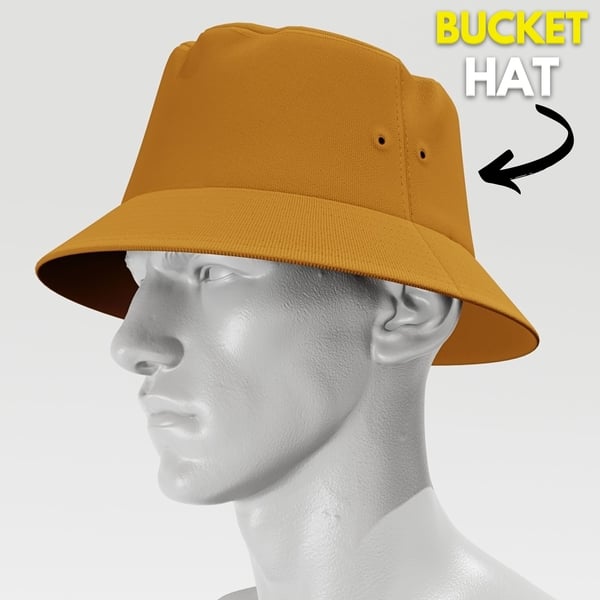 Bucket Hat - Brown PBR 4K Low Poly | WOLVES STUDIO