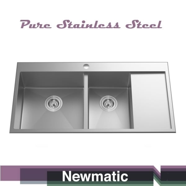 Newmatic Double 100 Handcrafted Kitchen Sink