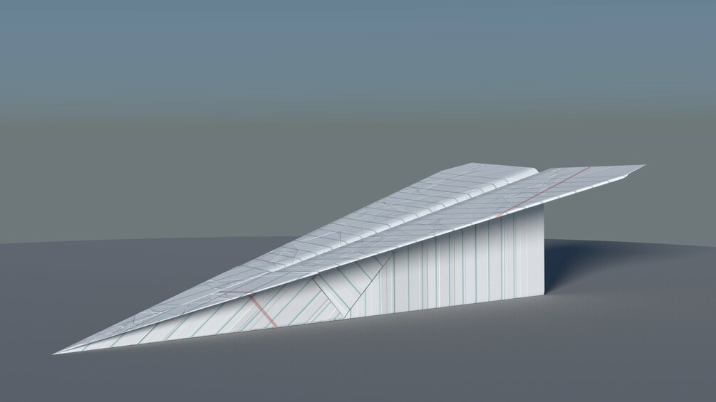 Paper Airplane in Blender 3D