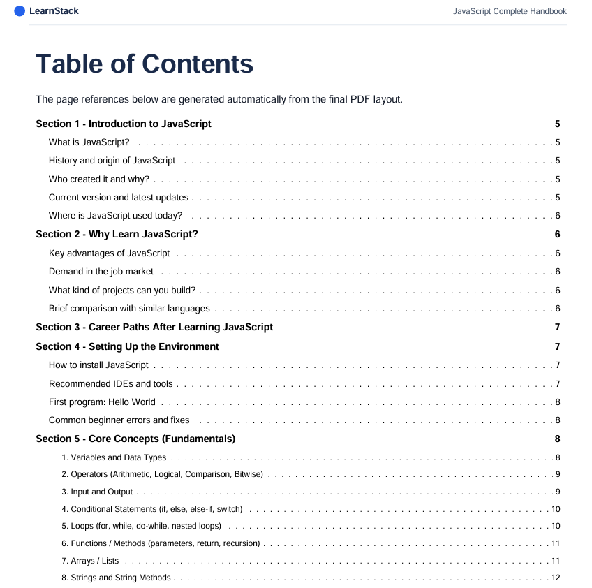 JavaScript HandBook preview image 3