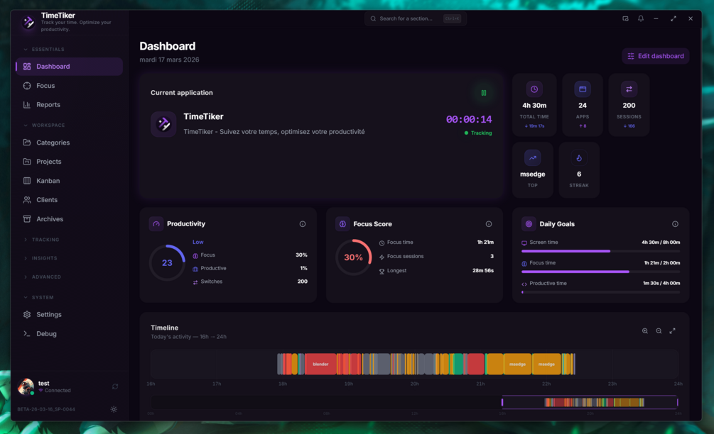 TimeTiker Application Preview