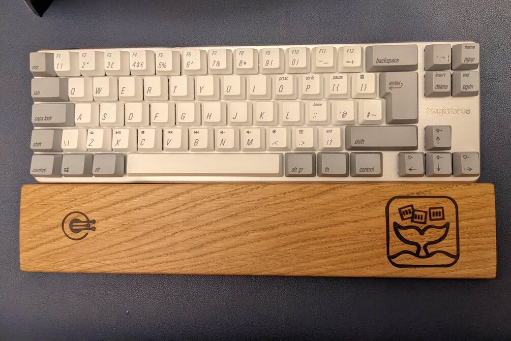 Natural Wooden Keyboard Rest by Alex Ellis