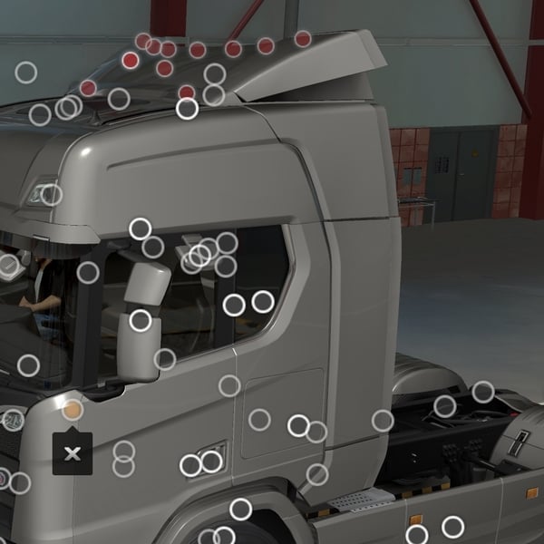 ,*[spoilers tuning part] Scania NG Cab spoilers with painted rubber by WC007 D3SIGN