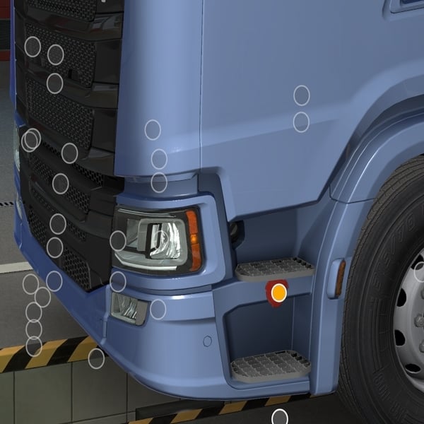 ˇ [ledx tuning part] Scania NG Led badge slots for front fender by WC007 D3SIGN