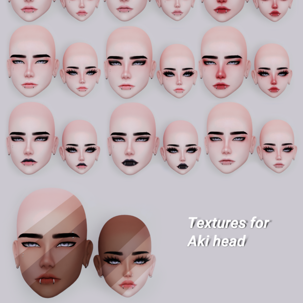 Textures for Aki head