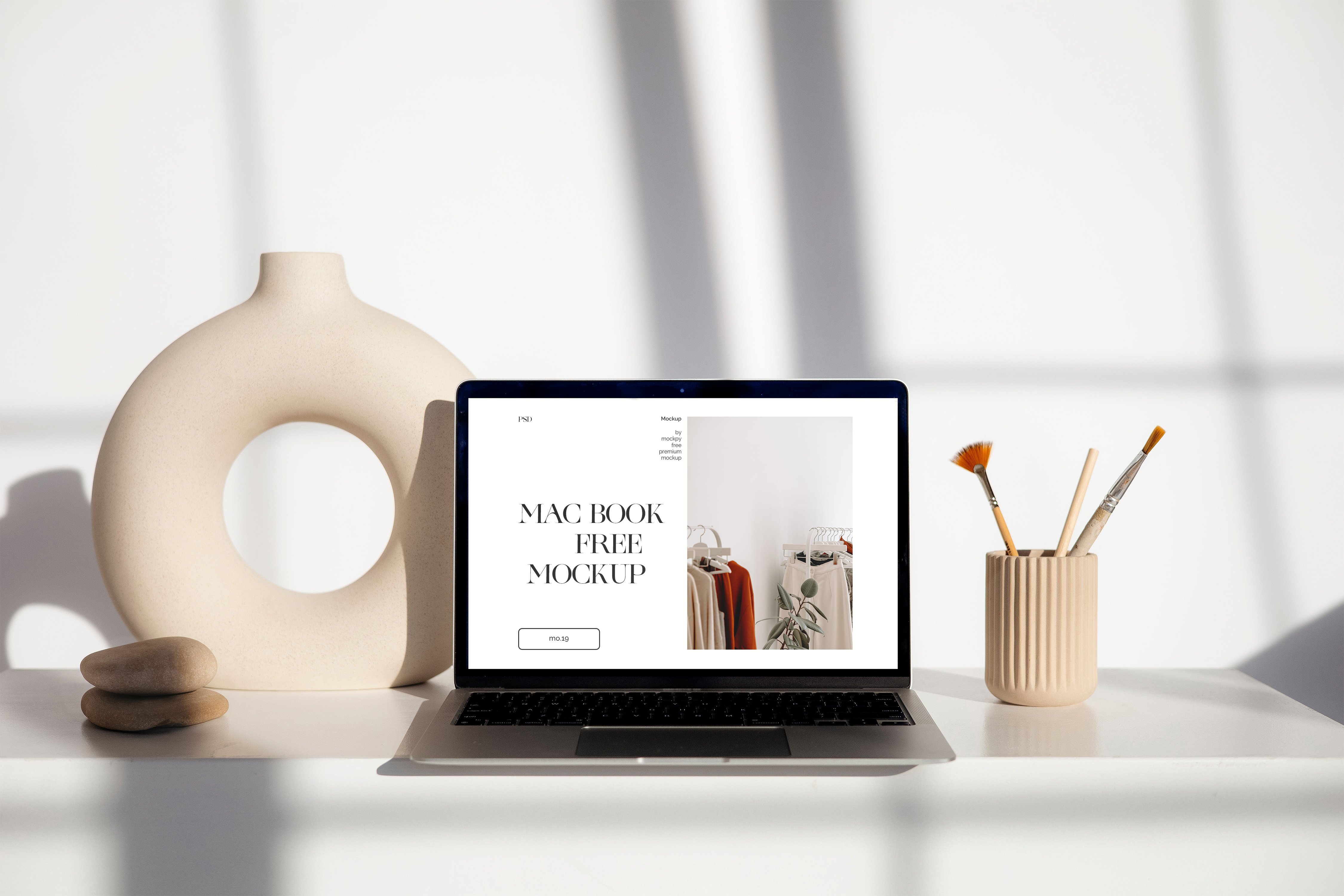 Free MacBook Mockup Mo.19