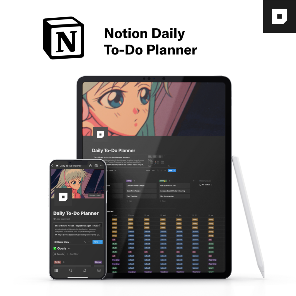 FREE Notion Daily To Do List Planner