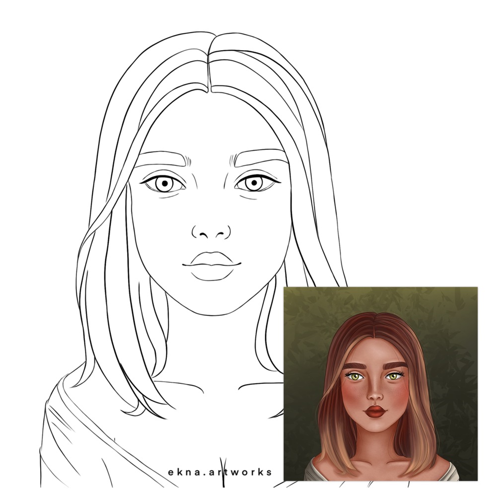 Basic Girl Coloring Page - FREE