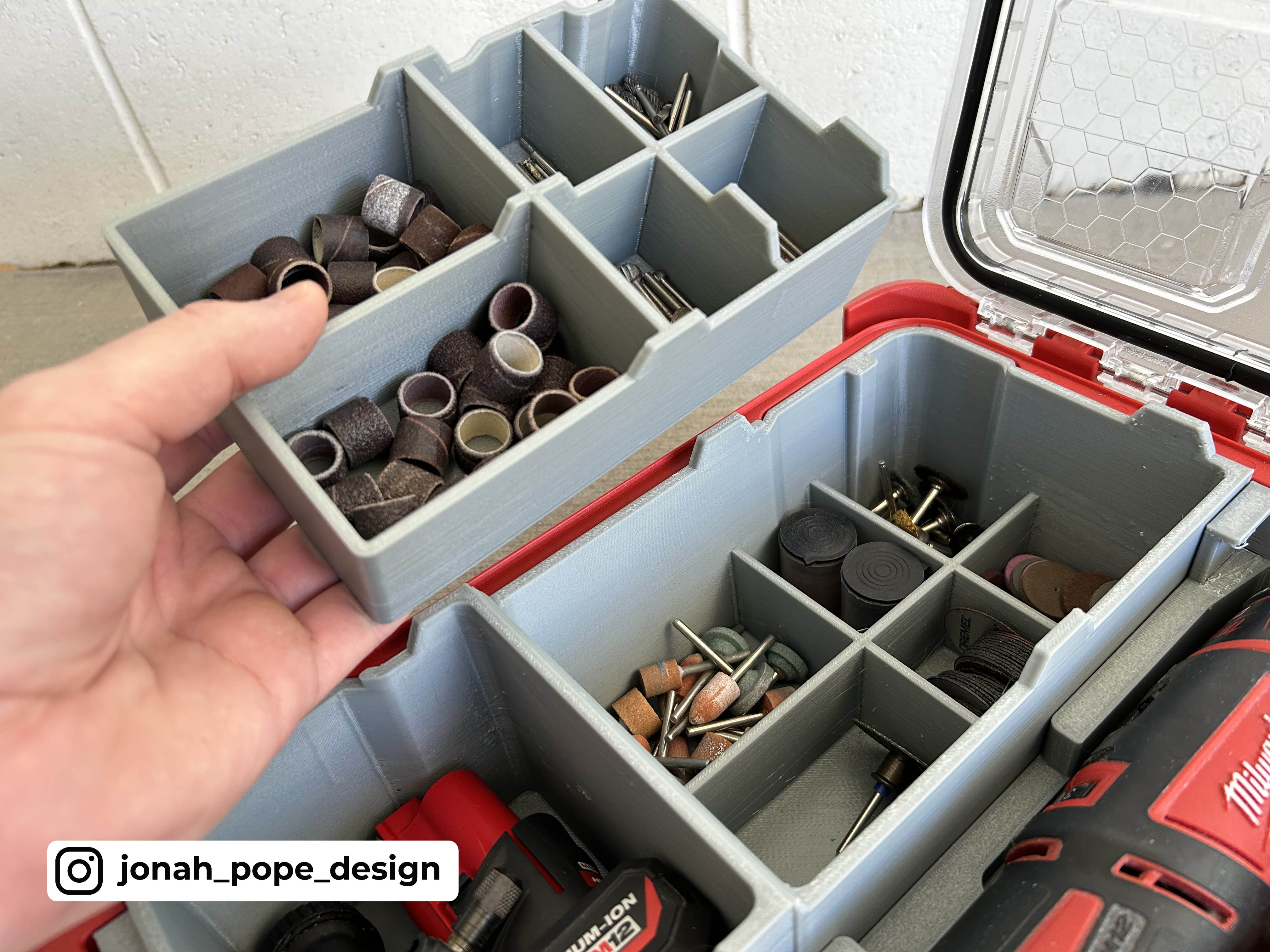 Milwaukee Rotary Tool Packout Organization Kit by maxelman, Download free  STL model