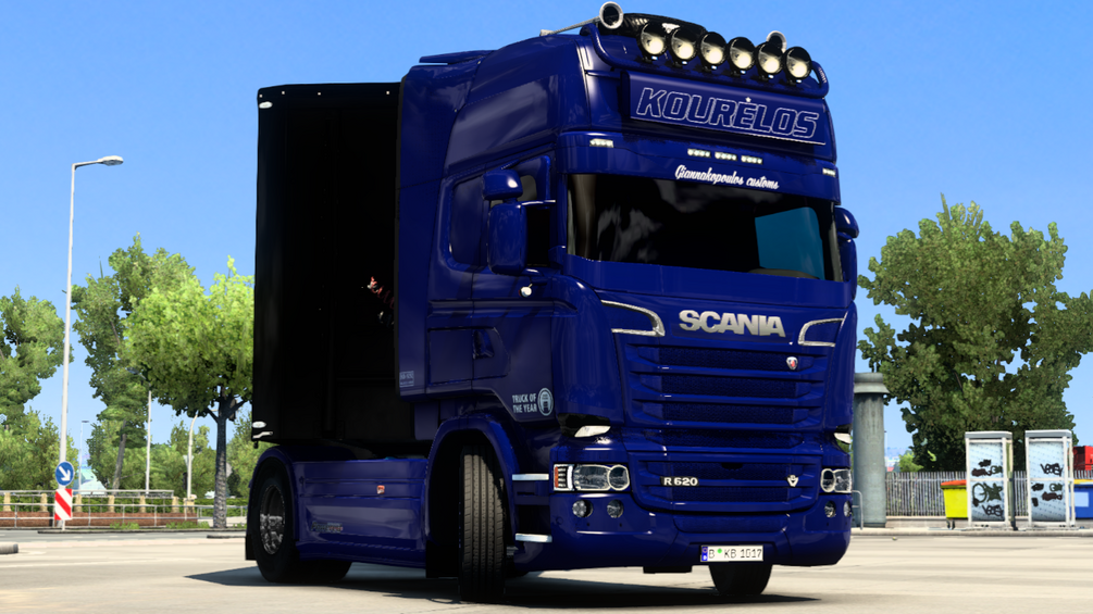 KOURELOS SCANIA R620 BLUE COMBO by SOTOS CUSTOMS ETS2