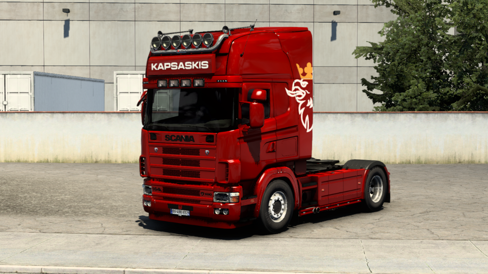 KAPSASKIS RED SCANIA 164L Skin by SOTOS CUSTOMS ETS2
