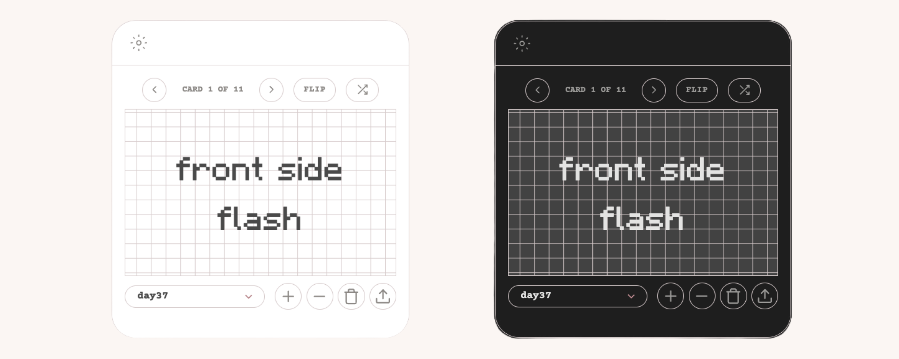 Digital flashcard deck widget for Notion.