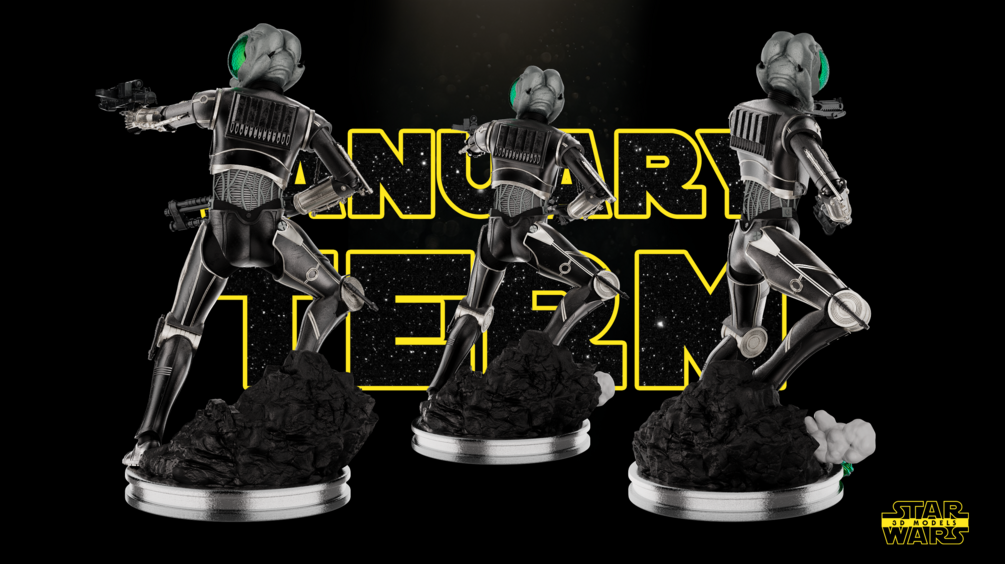 4-LOM Sculpture - Star Wars 3D Models - Tested and Ready for 3D printing
