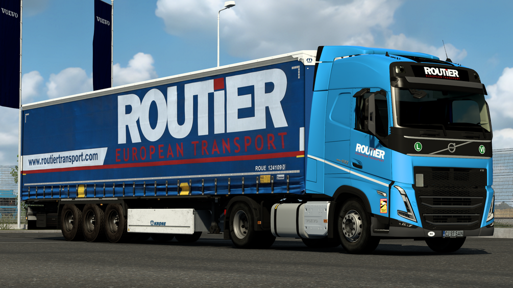 ROUTIER skin combo for Volvo FH 2022 & Krone Profiliner (dlc) . ETS2 by ANGYALFOLDI