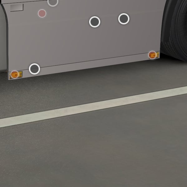 ; [right exhaust tuning part] Scania NG Geers sidebars extra for sideskirts by WC007 D3SIGN