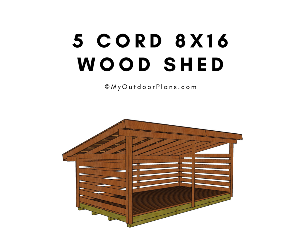 5 cord wood shed plans sale