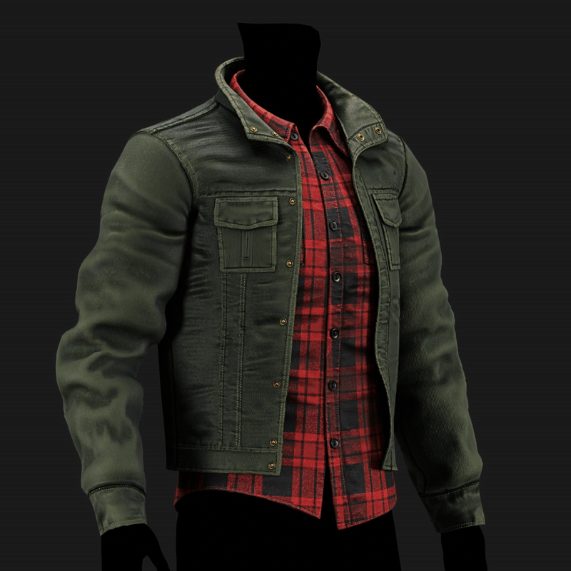 3D Jacket + Flannel Plaid Shirt Casual Clothing - EBOY Pack | WOLVES STUDIO