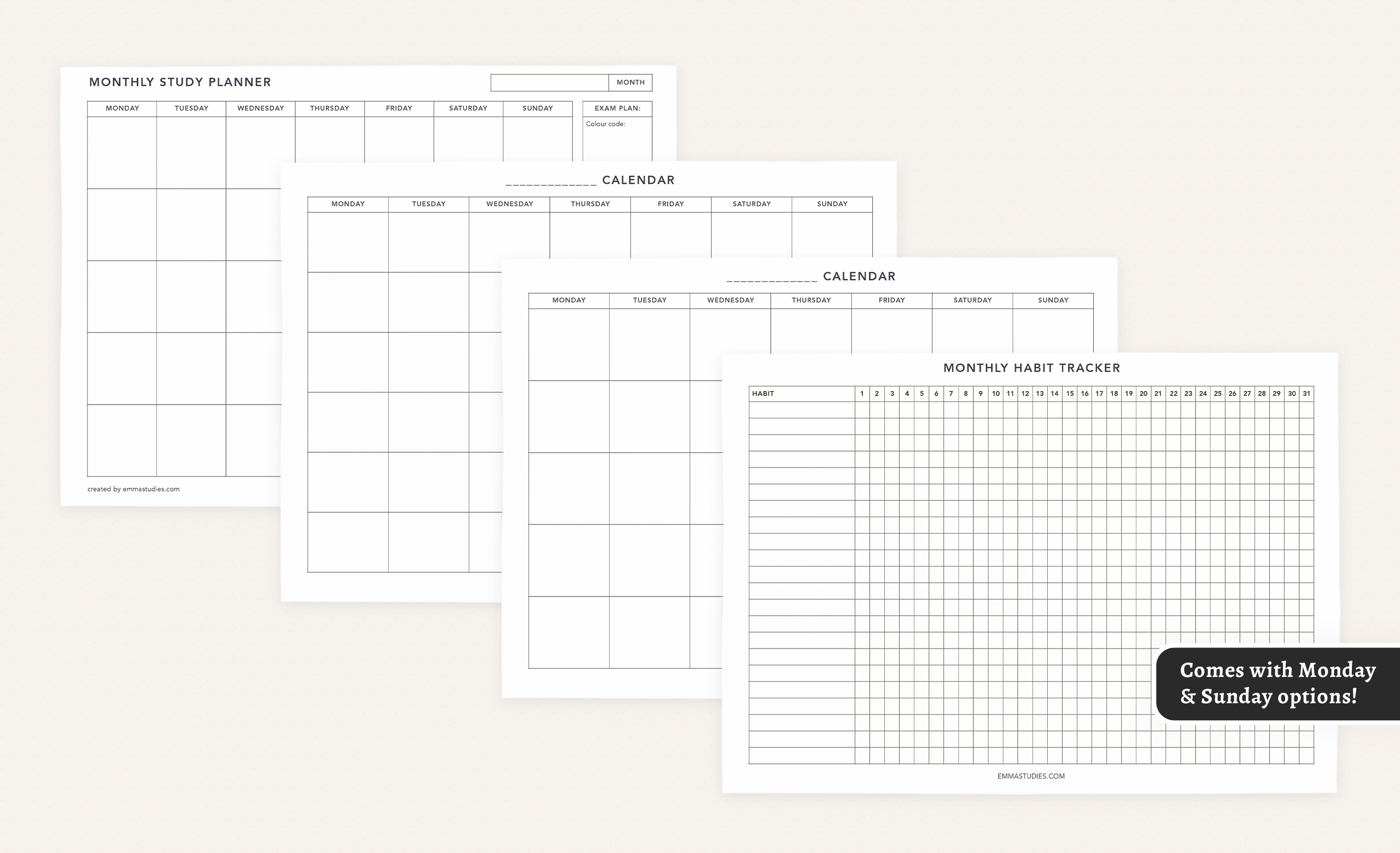 Emma Studies — Free Printables