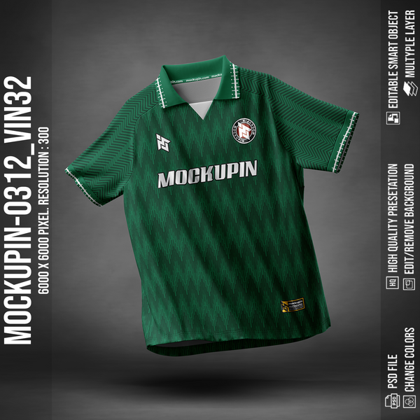 Vintage Collar Raglan Jersey Mockup VIN32 (mockupin 0312)
