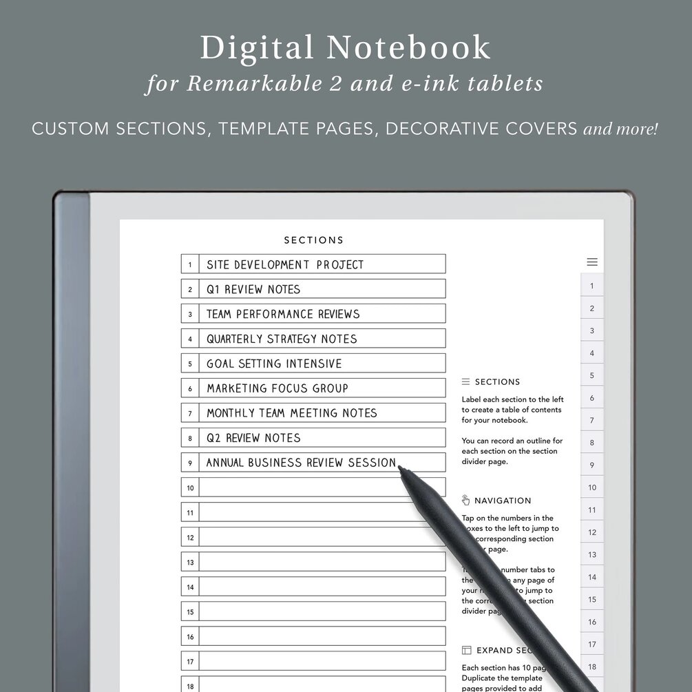 Notebook for Remarkable 2 & e-Ink Devices
