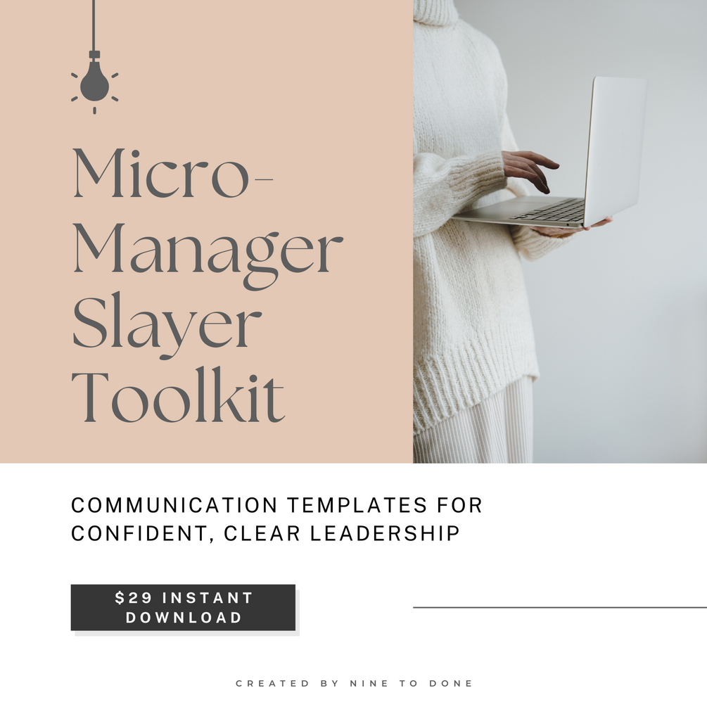 Micro-Manager Slayer Toolkit: Communication Templates for Confident ...