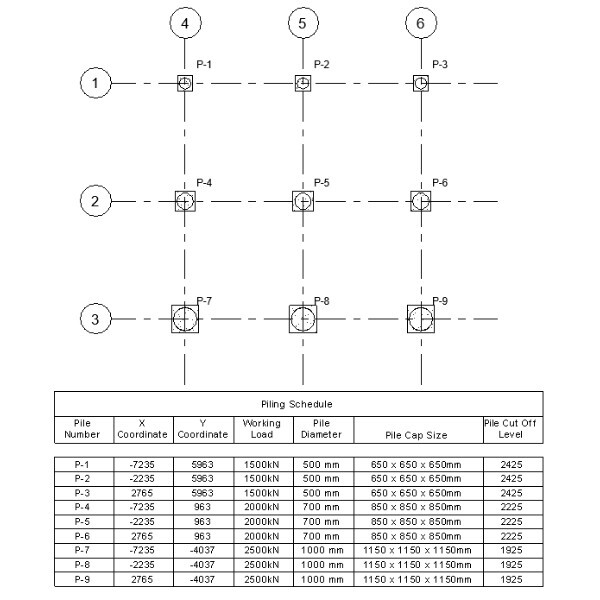 Revit Dynamo - FREE Revit 2024 file + Pile Numbering & Pile Coordinates 