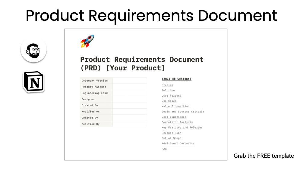 Product Requirements Document PRD Notion Template