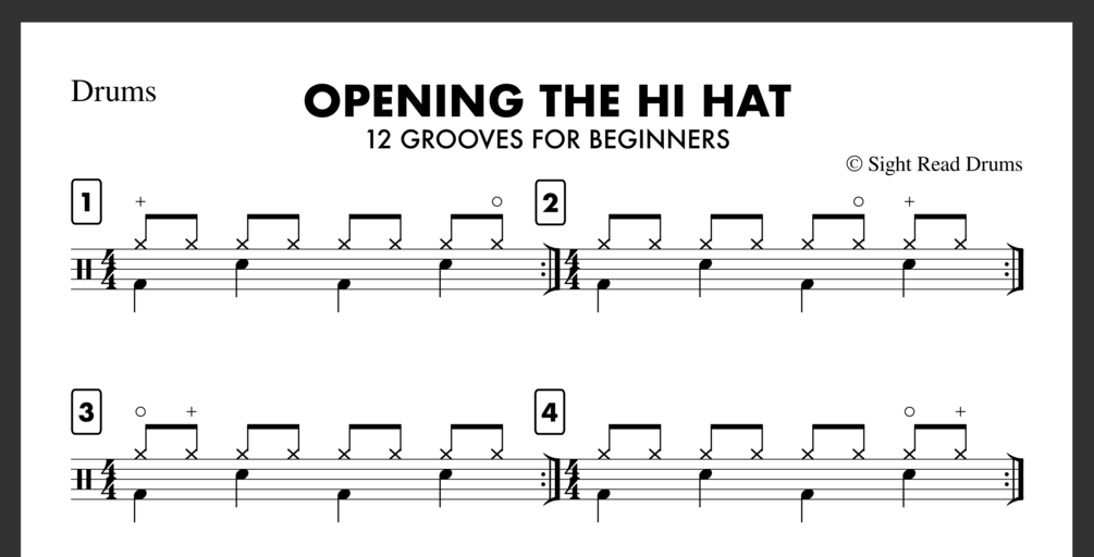 Opening The Hi Hat 12 Grooves For Beginners