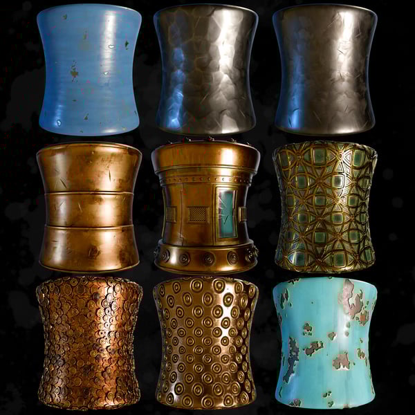 Materials Stylized Metals 01