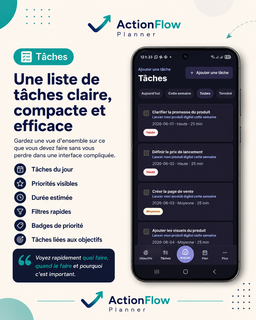 Capture 4 d'ActionFlow Planner