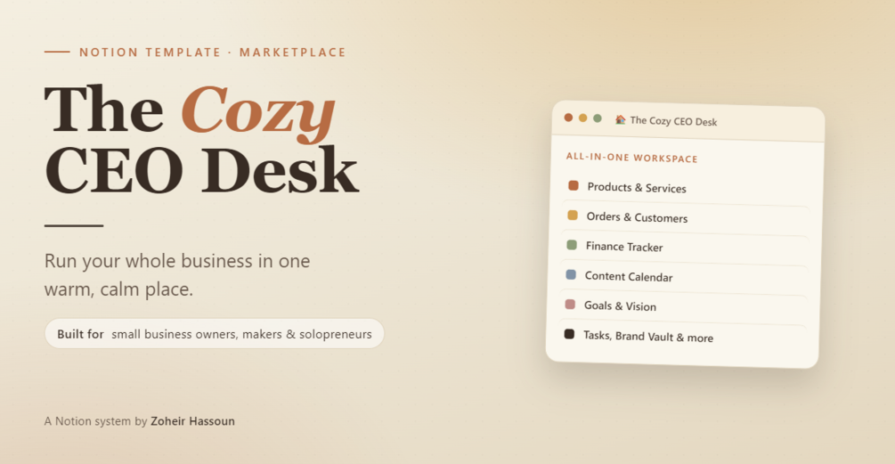 The Cozy CEO Desk