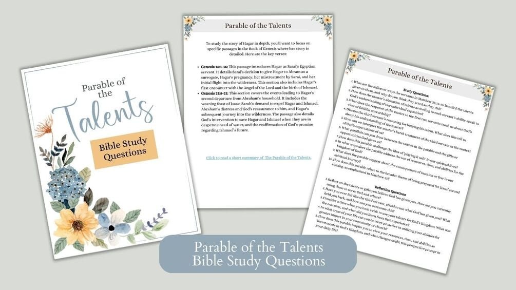 Free Parable Of The Talents Study Questions