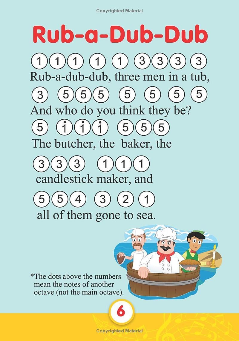 Tongue Drum Songbook for Beginner: Play Simple Kids Songs by Number