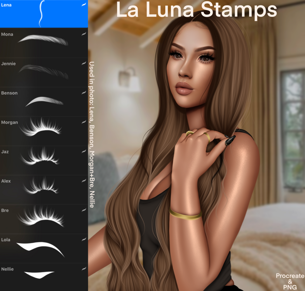 La Luna Stamps by Envy Brushes