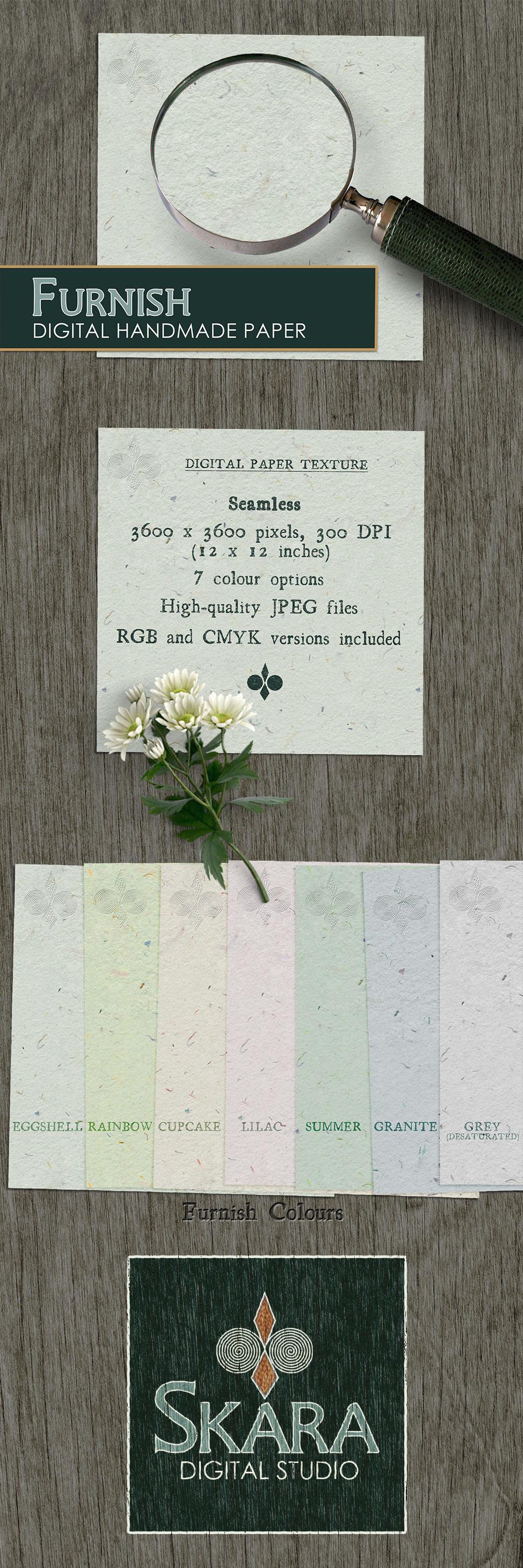 Seamless Digital Scrapbook Paper "Furnish"